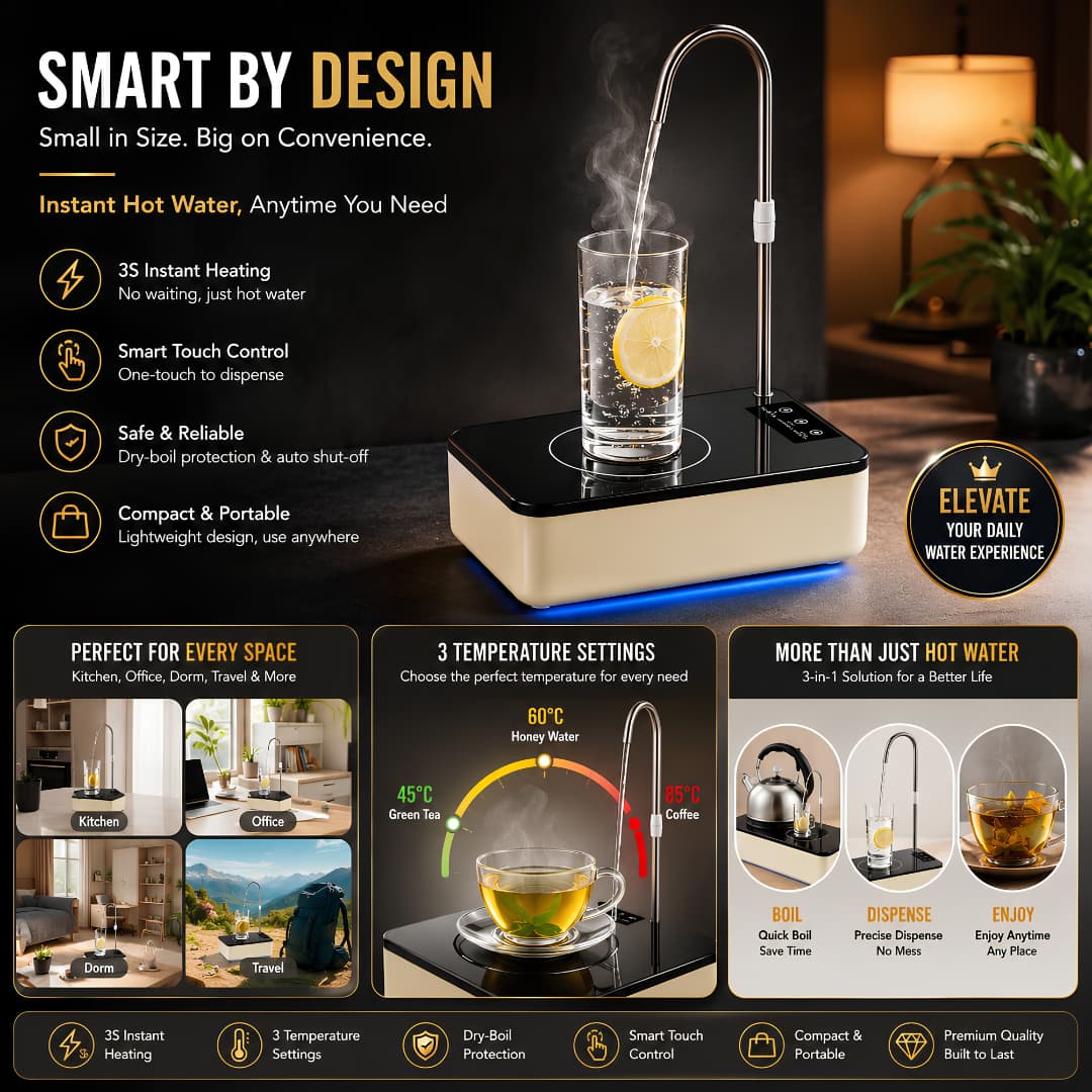 Smart Instant Hot Water Dispenser – Adjustable Temperature Water Boiler